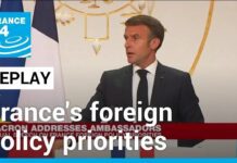 Macron Delivers Speech on France’s Foreign Policy Priorities at the Ambassadors’ Conference, 28 August 2023