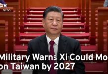 Military Warns Xi Could Move on Taiwan by 2027, 31 August 2023
