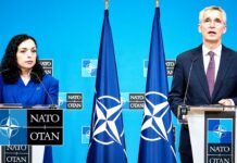 NATO Secretary General with Ms. Vjosa Osmani of Kosovo, 7 September 2023