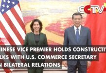 Chinese Vice Premier Holds Constructive Talks with U.S. Commerce Secretary on Bilateral Relations, 30 August 2023