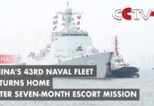 China’s 43rd Naval Fleet Returns Home After Seven-month Escort Mission, 30 August 2023