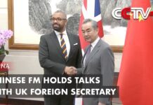 Chinese FM Holds Talks with UK Foreign Secretary, 31 August 2023