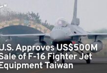 U.S. Approves US$500M Sale of F-16 Fighter Jet Equipment to Taiwan, 24 August 2023