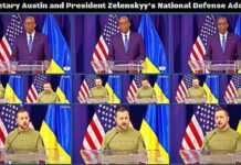Austin, Ukraine’s President Speak at National Defense University, 11 December 2023