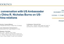A conversation with US Ambassador to China R. Nicholas Burns on US-China relations, 13 December 2023
