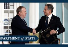 Secretary Blinken participates in a Defense Cooperation Agreement Signing Ceremony, Denmark, 21 December 2023