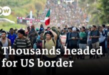 A migrant caravan of some 6,000 attempts arduous journey to reach the US, 26 December 2023