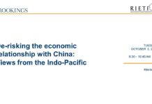 De-risking the economic relationship with China: Views from the Indo-Pacific, 3 October 2023