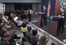 Deputy Pentagon Press Secretary Sabrina Singh briefs the news media at the Pentagon, 17 October 2023