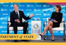 Secretary Blinken participates in a conversation at the U.S. Global Leadership Coalition, 6 December 2023