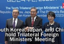 South Korea, Japan, and China hold Trilateral Foreign Ministers’ Meeting, 28 November 2023