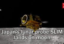 Japan’s lunar probe SLIM lands on moon, 21 January 2024