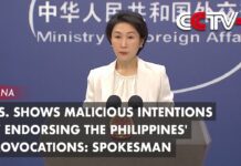 U.S. Shows Malicious Intentions by Endorsing the Philippines’ Provocations: Spokesman, 23 October 2023