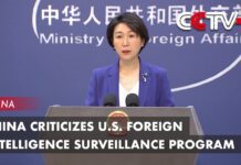 China Criticizes U.S. Foreign Intelligence Surveillance Program, 14 December 2023