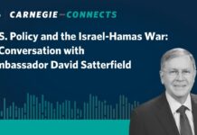 U.S. Policy and the Israel-Hamas War: A Conversation with Ambassador David Satterfield, 16 February 2024