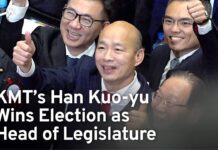 KMT’s Han Kuo-yu Wins Election as Head of Legislature, 1 February 2024