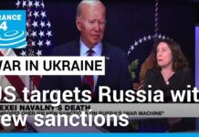 US targets Russia with hundreds of sanctions over Ukraine war, Navalny death, 23 February 2024