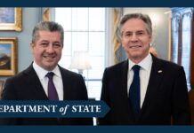 Secretary Blinken meets with Iraqi Kurdistan Region Prime Minister Masrour Barzani, 26 February 2024