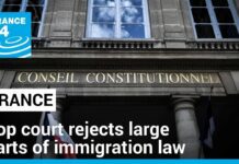French top court scraps large parts of hardline immigration law as unconstitutional, 25 January 2024