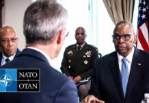 NATO Secretary General with US Secretary of Defense Lloyd J. Austin III, 29 January 2024