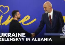 Ukrainian President Volodymyr Zelenskyy in Albania to attend Ukraine-Southeast Europe summit, 28 February 2024