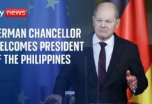 German Chancellor welcomes President of The Philippines with military honours in Berlin, 12 March 2024