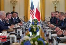 Biden hosts Poland’s president and prime minister at the White House, 12 March 2023