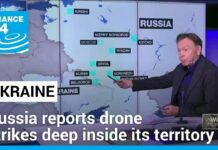 Russia reports Ukrainian drone strikes on targets deep inside its territory and a border incursion, 14 March 2024