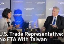 U.S. Trade Representative Tai Says No Plans for Free Trade Deal with Taiwan, 8 December 2023