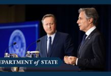 Secretary Blinken holds a joint press availability with UK Foreign Secretary David Cameron, 9 April 2024