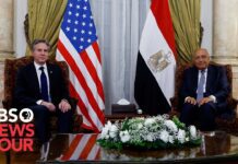 Blinken and Egyptian foreign minister hold briefing after talks about Gaza’s future, 21 March 2024