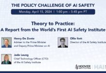Theory to Practice: A Report from the World’s First AI Safety Institute, 26 April 2024