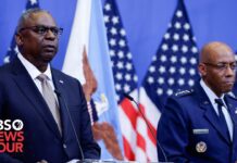 Austin and Joint Chiefs of Staff chairman Brown speak after Ukraine meeting, 26 April 2024