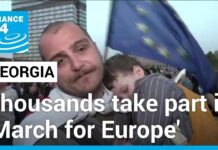 20,000 Georgians march ‘for Europe’, protest controversial bill, 29 April 2024