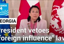 Georgia president Salome Zurabishvili vetoes controversial «foreign influence» law, 19 May 2024