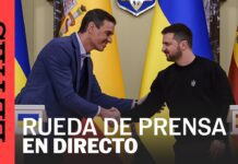Pedro Sánchez y Volodímir Zelenski ofrecen una rueda de prensa conjunta, 27 mayo 2024