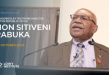 An address by the Prime Minister of the Republic of Fiji, Sitiveni L Rabuka, 17 October 2023