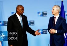 NATO Secretary General with US Secretary of Defense Lloyd J. Austin III, 13 June 2024