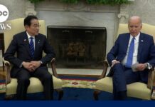 Biden and Kishida deliver opening remarks ahead of summit, 10 April 2024