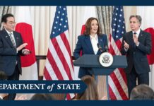 Secretary Blinken and Vice President Harris deliver remarks at a State luncheon, 11 April 2024