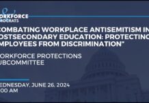 “Combating Workplace Antisemitism in Postsecondary Education: Protecting Employees from Discrimination” 26 June 2024