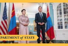 Secretary Blinken meets with Mongolian Foreign Minister Battsetseg Batmunkh, 23 July 2024