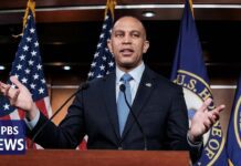 Democratic leaders Jeffries and Schumer hold briefing as Harris gains support in party, 23 July 2024