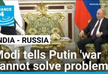 Modi tells Putin at Kremlin ‘war cannot solve problems’ 9 July 2024
