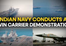 Indian Navy conducts a twin carrier demonstration in the Indian Ocean, 9 March 2024
