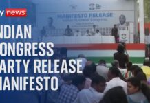 Indian Congress party release manifesto ahead of national election, 5 April 2024