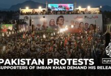 Thousands of Pakistan’s imprisoned ex-PM Imran Khan’s supporters rally demanding his release, 5 August 2024