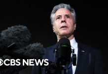 Secretary of State Antony Blinken took questions from the press pool at Doha, 20 August 2024