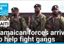Jamaican soldiers and police arrive in Haiti to help fight gangs 13 September 2024
