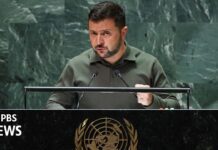 Ukrainian President Volodymyr Zelenskyy addresses 2024 UN General Assembly, 25 September 2024